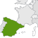 small map highlighting spain