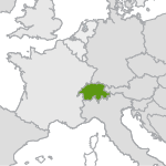 small map highlighting switzerland