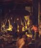 detail of painting showing Medici glassworks